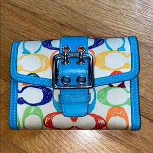 Authentic Coach trifold wallet